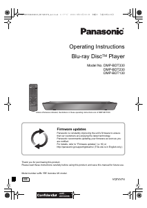Bruksanvisning Panasonic DMP-BDT330EB Blu-ray spelare