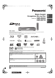 Mode d’emploi Panasonic DMR-BW750 Lecteur de blu-ray