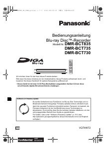 Bedienungsanleitung Panasonic DMR-BCT735 Blu-ray player