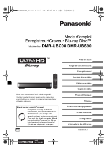Mode d’emploi Panasonic DMR-UBC90EG Lecteur de blu-ray