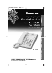 Manual Panasonic KX-TS105B Phone