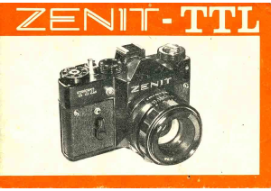 Mode d’emploi Zenit TTL Camera