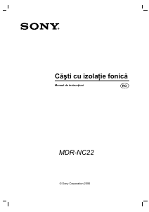 Manual Sony MDR-NC22 Căşti