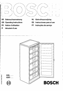 Manual de uso Bosch GSL1801 Congelador