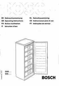 Manual Bosch GSL1890 Congelador