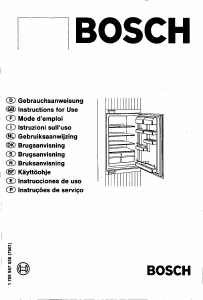 Manual de uso Bosch KFR1723 Refrigerador