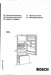 Bruksanvisning Bosch KIC3240 Kyl-frys