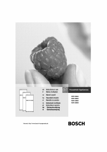 Manual Bosch KSV25603 Frigorífico combinado