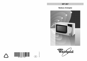 Mode d’emploi Whirlpool MT 267/BL Micro-onde