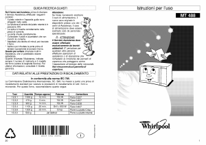 Manuale Whirlpool MT 488/IX Microonde