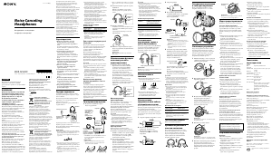 Руководство Sony MDR-NC500D Наушники