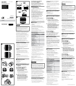 Manual Sony SEL28F20 Lente