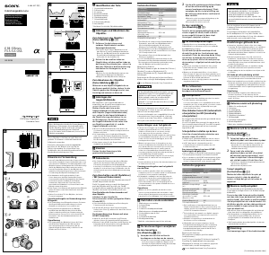 Manual Sony SEL18135 Lente
