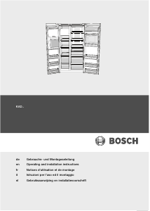 Handleiding Bosch KAD62P90 Koel-vries combinatie