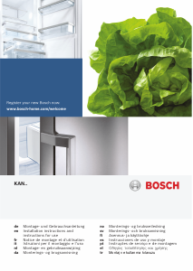 Εγχειρίδιο Bosch KAN58A10 Ψυγειοκαταψύκτης