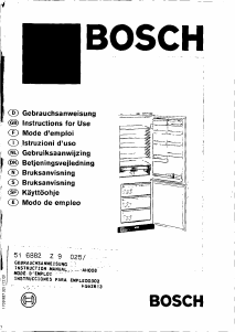 Manual de uso Bosch KGE3613 Frigorífico combinado