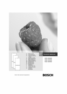 Посібник Bosch KGV33V00 Холодильник із морозильною камерою