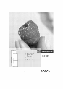 Руководство Bosch KGV33X41 Холодильник с морозильной камерой