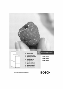 Manuál Bosch KGV26600 Lednice s mrazákem