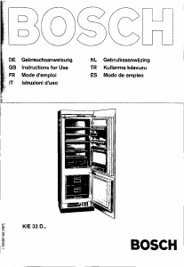 Mode d’emploi Bosch KIE32D1 Réfrigérateur combiné