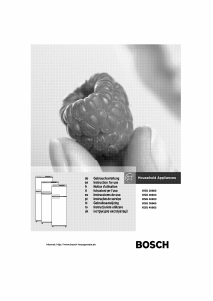 Посібник Bosch KSU30665 Холодильник із морозильною камерою