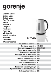 Használati útmutató Gorenje K17PLBW Vízforraló