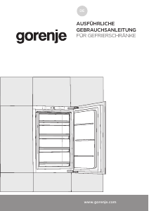 Bedienungsanleitung Gorenje FNI4142E1 Gefrierschrank