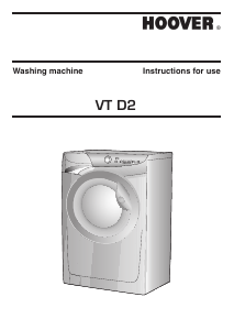 Handleiding Hoover VT 816D22-80 Wasmachine