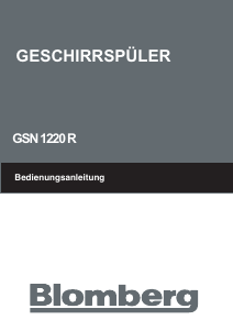 Bedienungsanleitung Blomberg GSN 1220 R Geschirrspüler