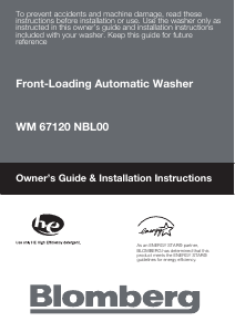 Handleiding Blomberg WM 67120 NBL00 Wasmachine
