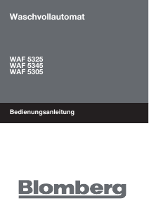 Bedienungsanleitung Blomberg WAF 5325 Waschmaschine