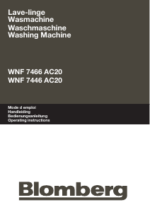 Mode d’emploi Blomberg WNF 7466 AC20 Lave-linge