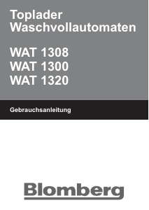 Bedienungsanleitung Blomberg WAT 1320 Waschmaschine