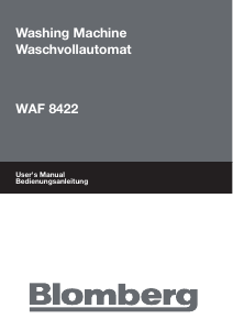 Handleiding Blomberg WAF 8422 Wasmachine