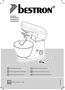 Handleiding Bestron AKM500SD Standmixer