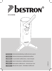 Manual Bestron DCO365B Can Opener