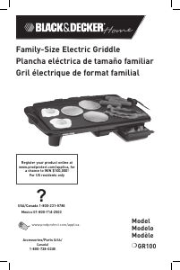 Manual Black and Decker GR100 Table Grill