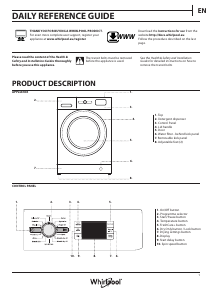 Bruksanvisning Whirlpool FWDG86148W UK Kombinerad tvätt-tork