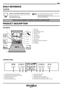 Bruksanvisning Whirlpool WFE 2B19 X UK Diskmaskin