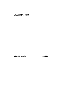 Manuál AEG Lavamat 5.0 Pračka