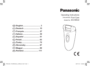 Bedienungsanleitung Panasonic ES-WE22 Hornhautentferner