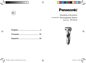 Mode d’emploi Panasonic ES-SL33 Rasoir électrique