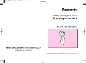 Mode d’emploi Panasonic ES-6003E8 Rasoir électrique