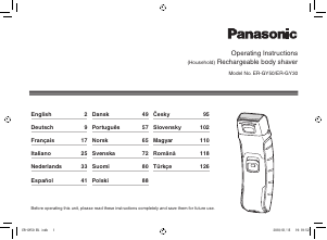 Käyttöohje Panasonic ER-GY50 Parranajokone