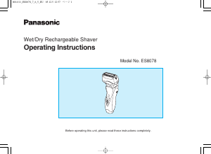 Bruksanvisning Panasonic ES-8078 Barbermaskin