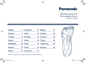Посібник Panasonic ES-4029 Бритва