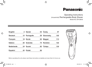 Käyttöohje Panasonic ER-GK40 Parranajokone