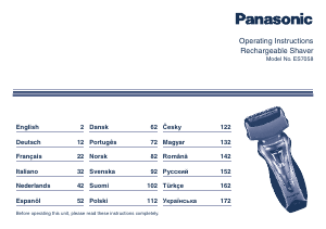 Käyttöohje Panasonic ES-7058 Parranajokone