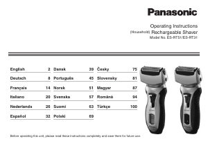 Kullanım kılavuzu Panasonic ES-RT51 Tıraş makinesi