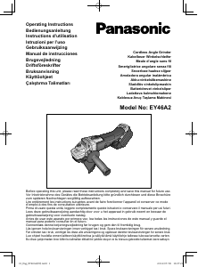 Manual Panasonic EY46A2 Angle Grinder